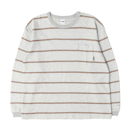 22SS ジャガードボーダー ロングスリーブ ヘビー ポケット Tシャツ(DUBWISE CREW NECK T-SHIRT L/S )