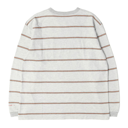 22SS ジャガードボーダー ロングスリーブ ヘビー ポケット Tシャツ(DUBWISE CREW NECK T-SHIRT L/S )