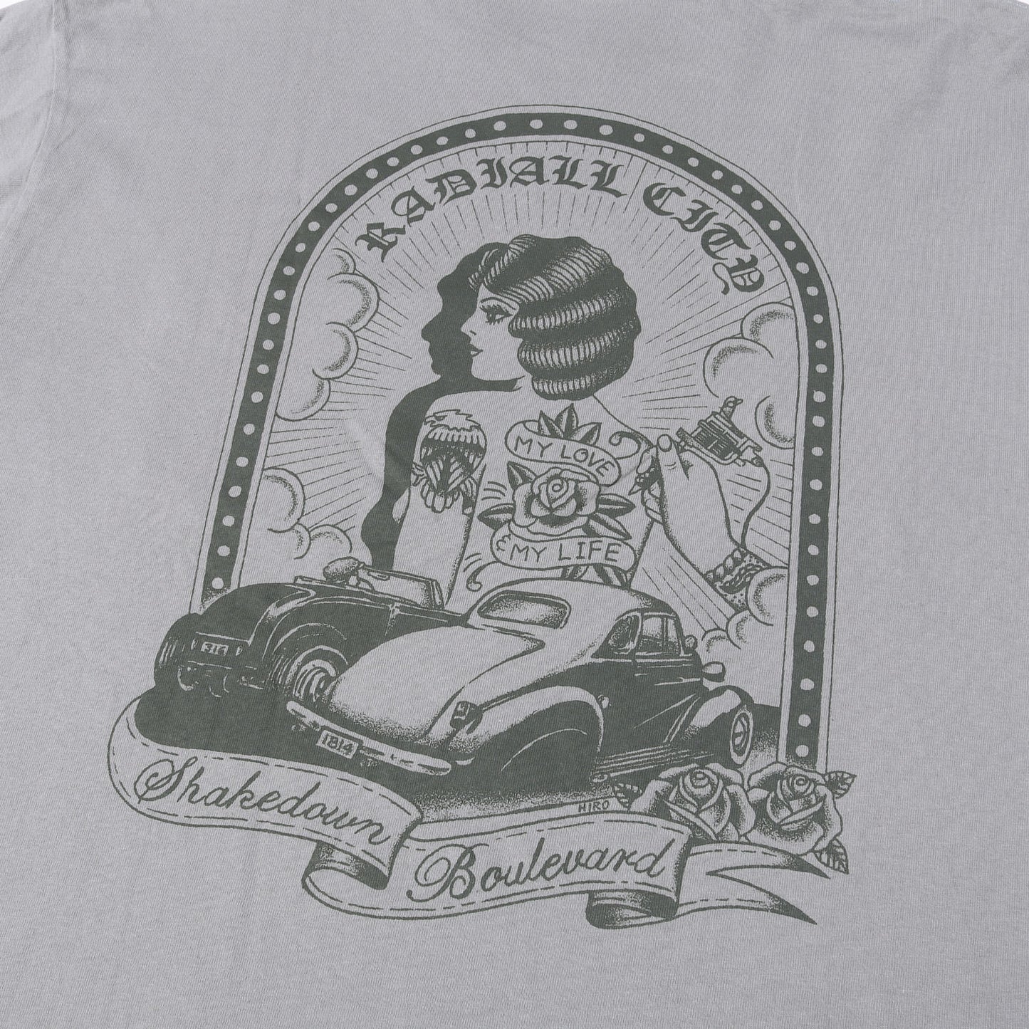24AW グラフィック ロングスリーブ ポケット Tシャツ (SHAKEDOWN BOULEVARD CREW NECK T-SHIRT L/S)