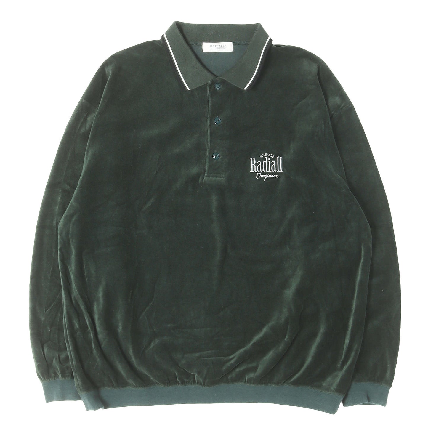 23AW Low-Low ベロア ロングスリーブ ポロシャツ