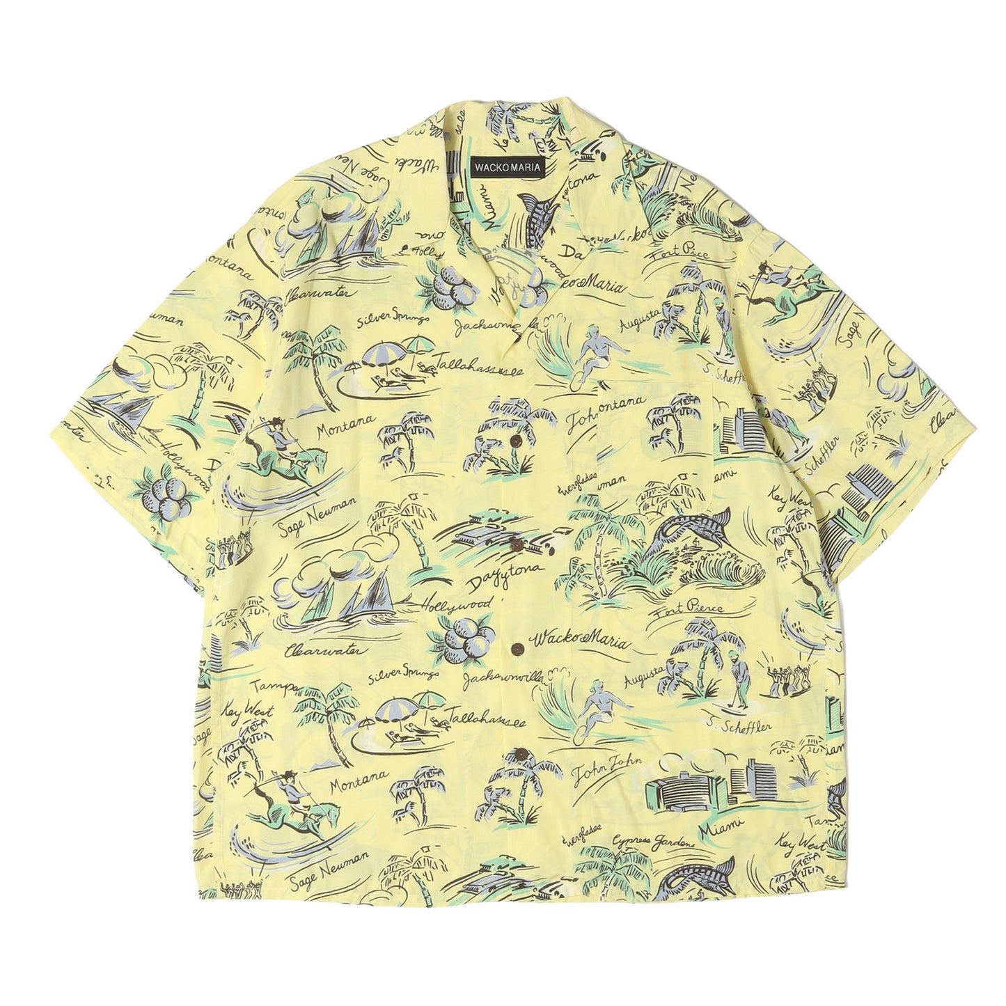 25SS 総柄 レーヨン ハワイアンシャツ / アロハシャツ(HAWAIIAN SHIRT)