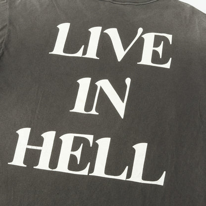 24AW ヴィンテージ加工 ロングスリーブ Tシャツ(LS TEE / LIVE IN HELL)