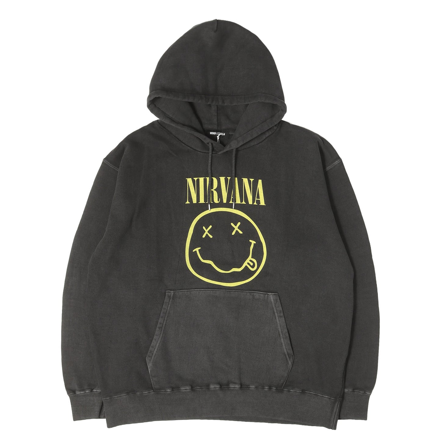 26SS ×Nirvana ピグメントダイ加工 スウェットパーカー (SMILEY HOODED SWEATSHIRT)