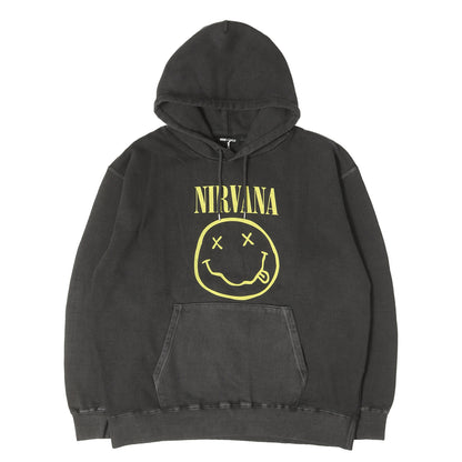 26SS ×Nirvana ピグメントダイ加工 スウェットパーカー (SMILEY HOODED SWEATSHIRT)