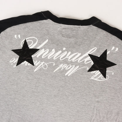 ×UNRIVALED スターパッチ 7分袖 ラグラン Tシャツ