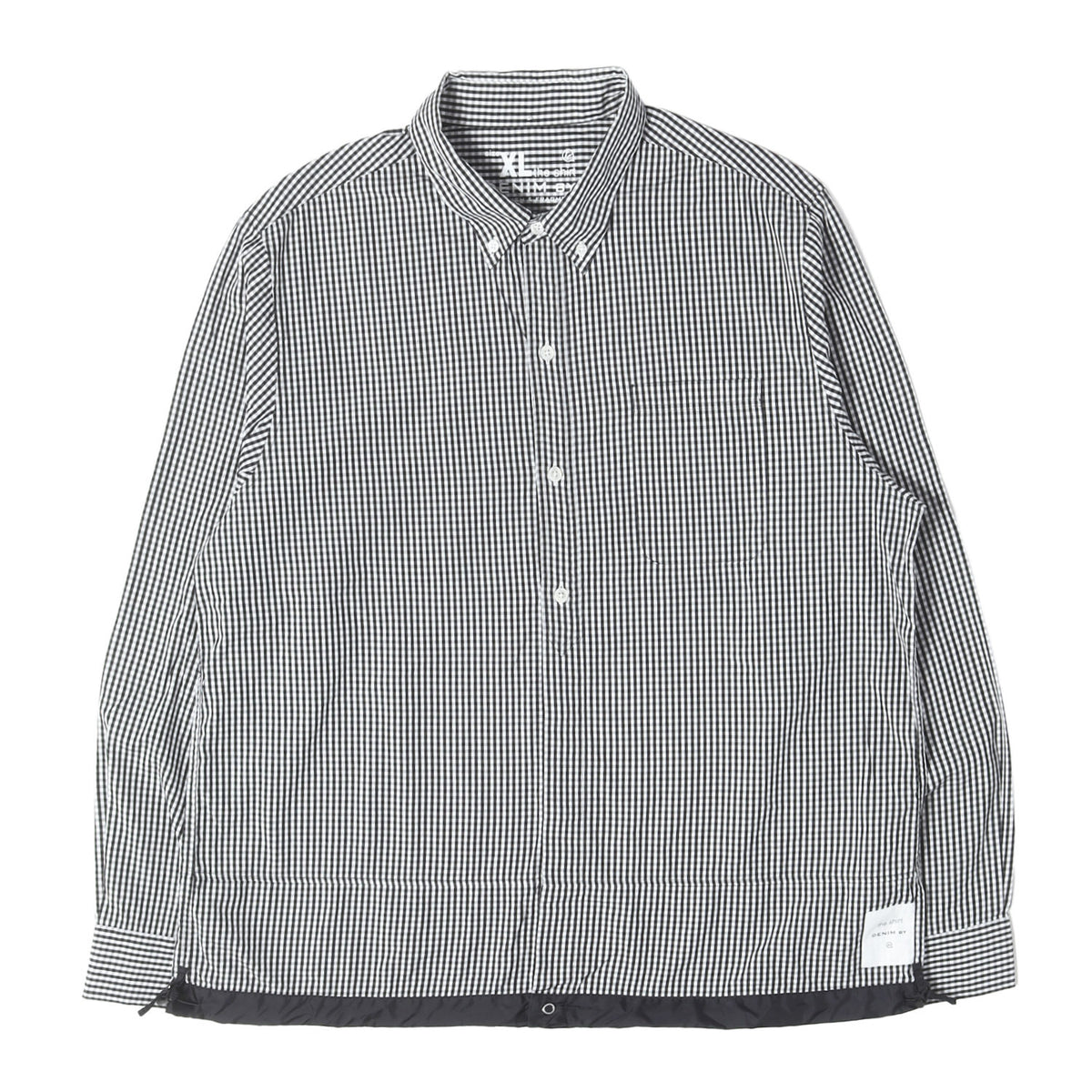 ×fragment design ドローコード付き ギンガムチェック ボタンダウンシャツ