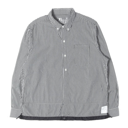×fragment design ドローコード付き ギンガムチェック ボタンダウンシャツ