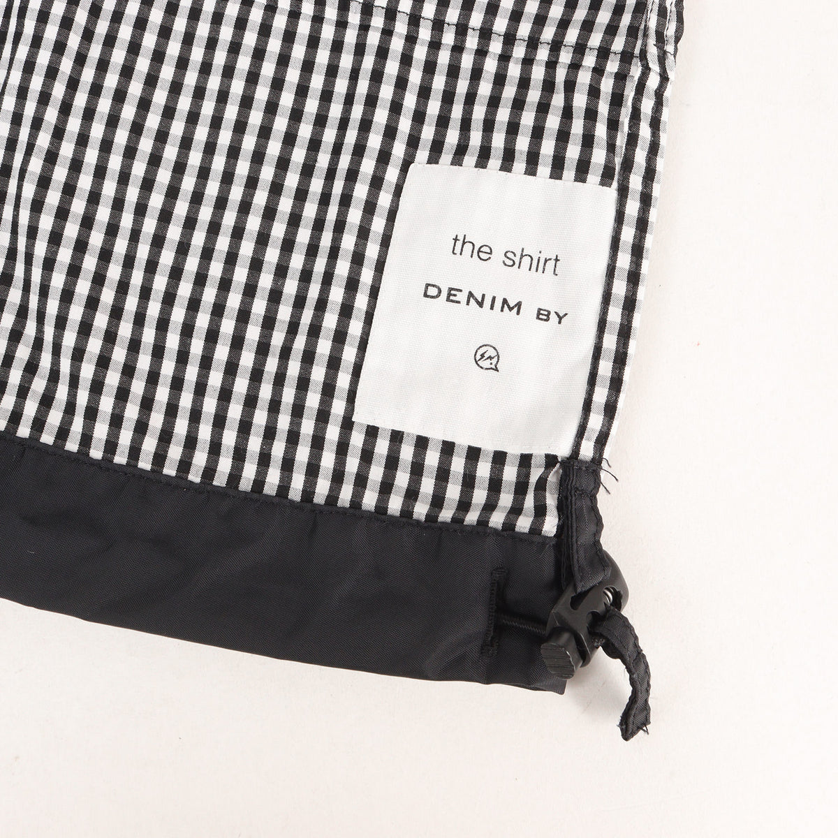 ×fragment design ドローコード付き ギンガムチェック ボタンダウンシャツ