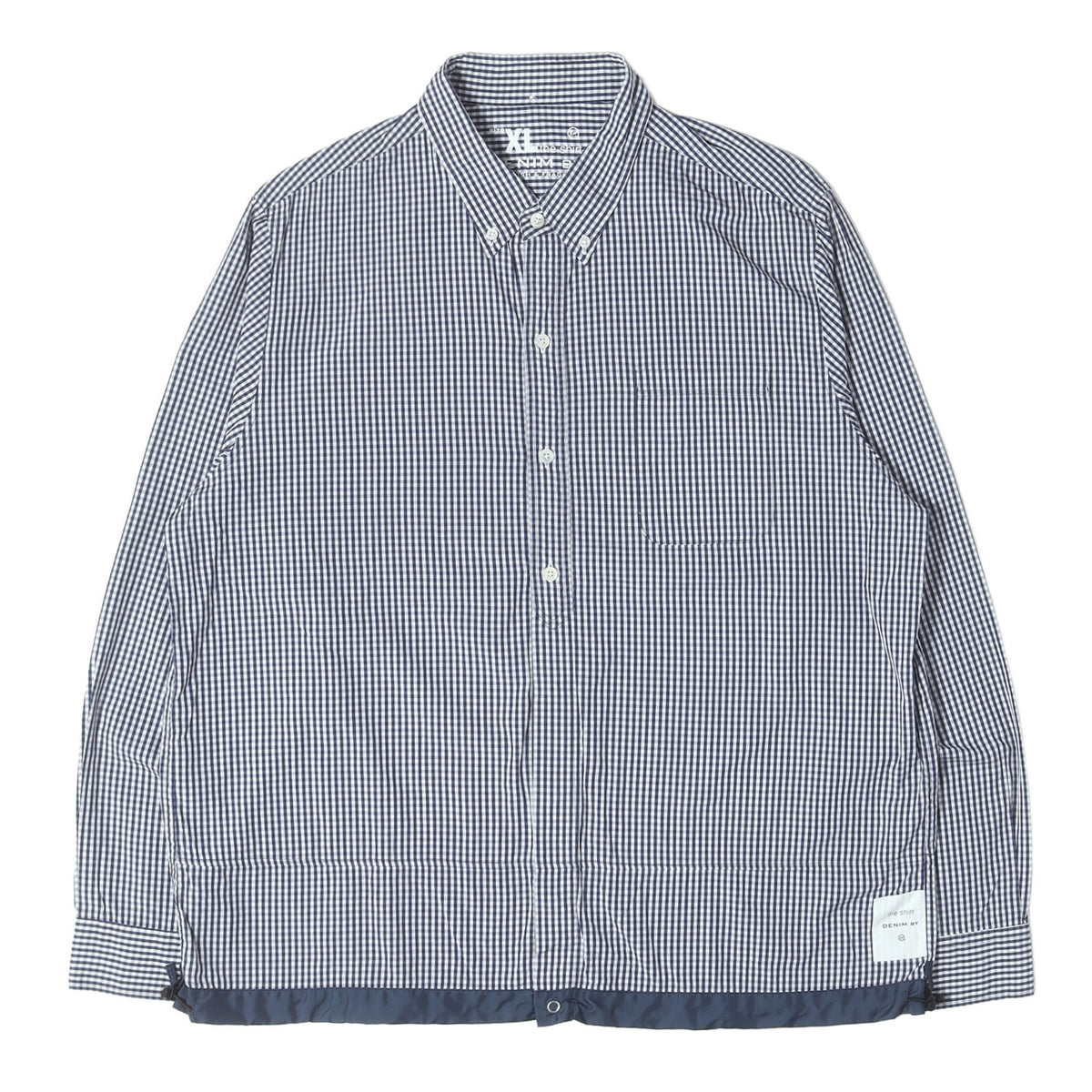 ×fragment design ドローコード付き ギンガムチェック ボタンダウンシャツ