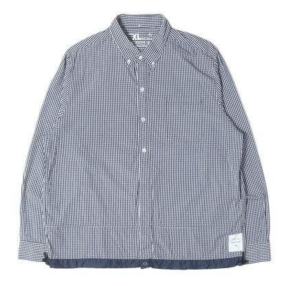 ×fragment design ドローコード付き ギンガムチェック ボタンダウンシャツ