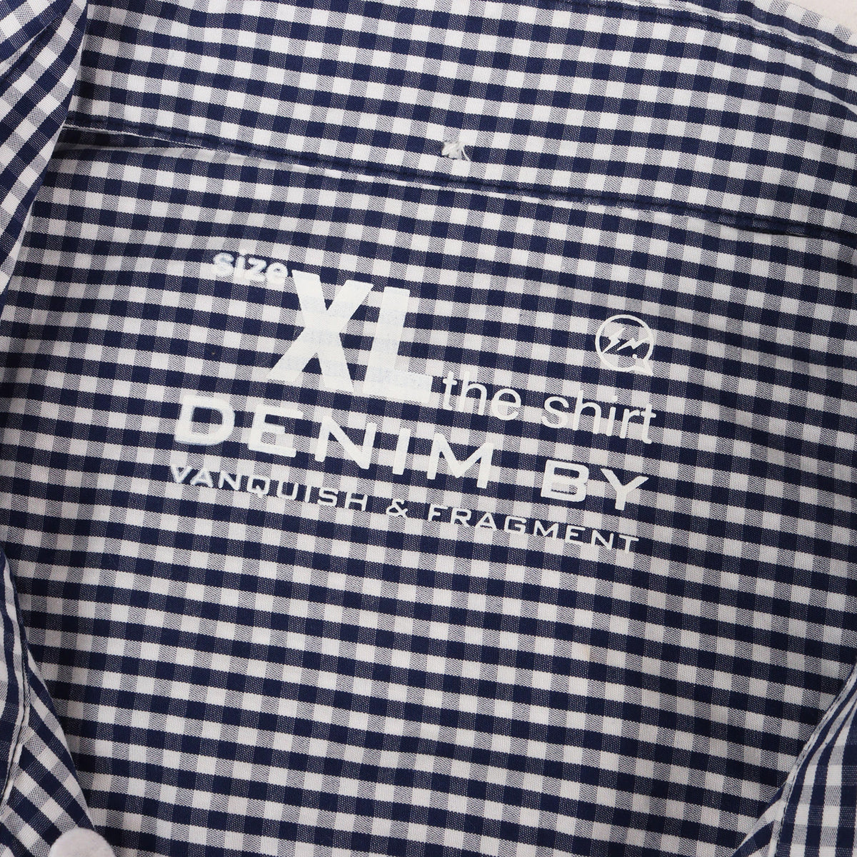 ×fragment design ドローコード付き ギンガムチェック ボタンダウンシャツ