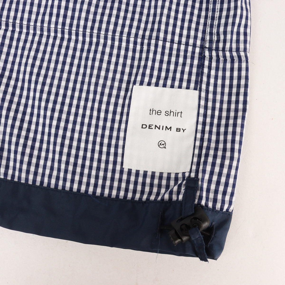 ×fragment design ドローコード付き ギンガムチェック ボタンダウンシャツ