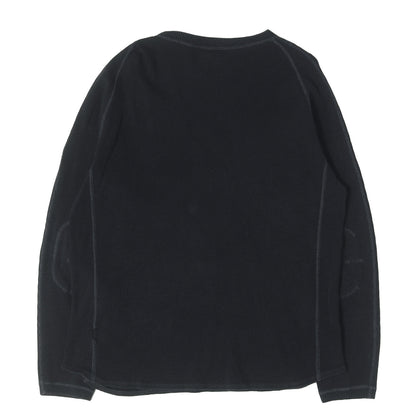 00s GEステッチ エルボーパッチ付き サーマル ロングスリーブ Tシャツ