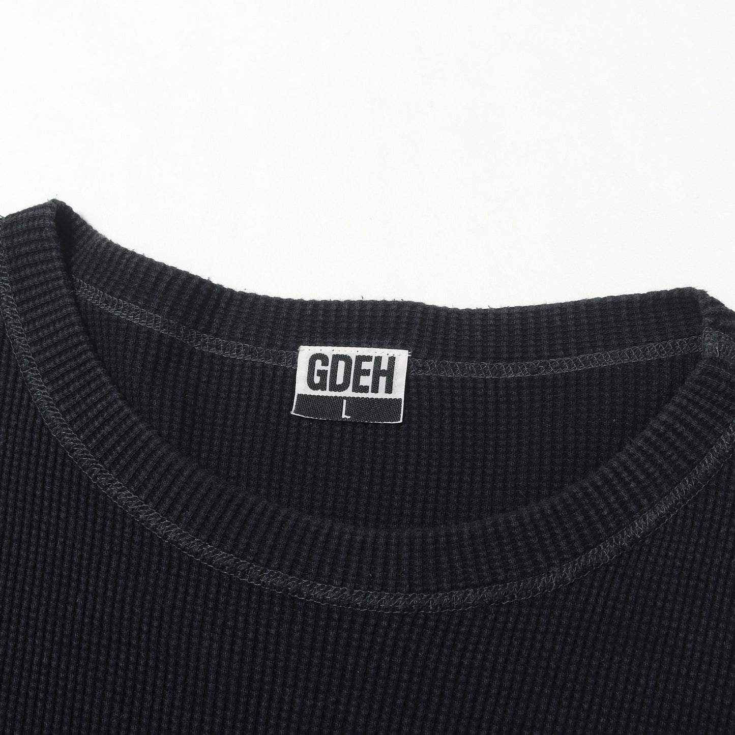 00s GEステッチ エルボーパッチ付き サーマル ロングスリーブ Tシャツ