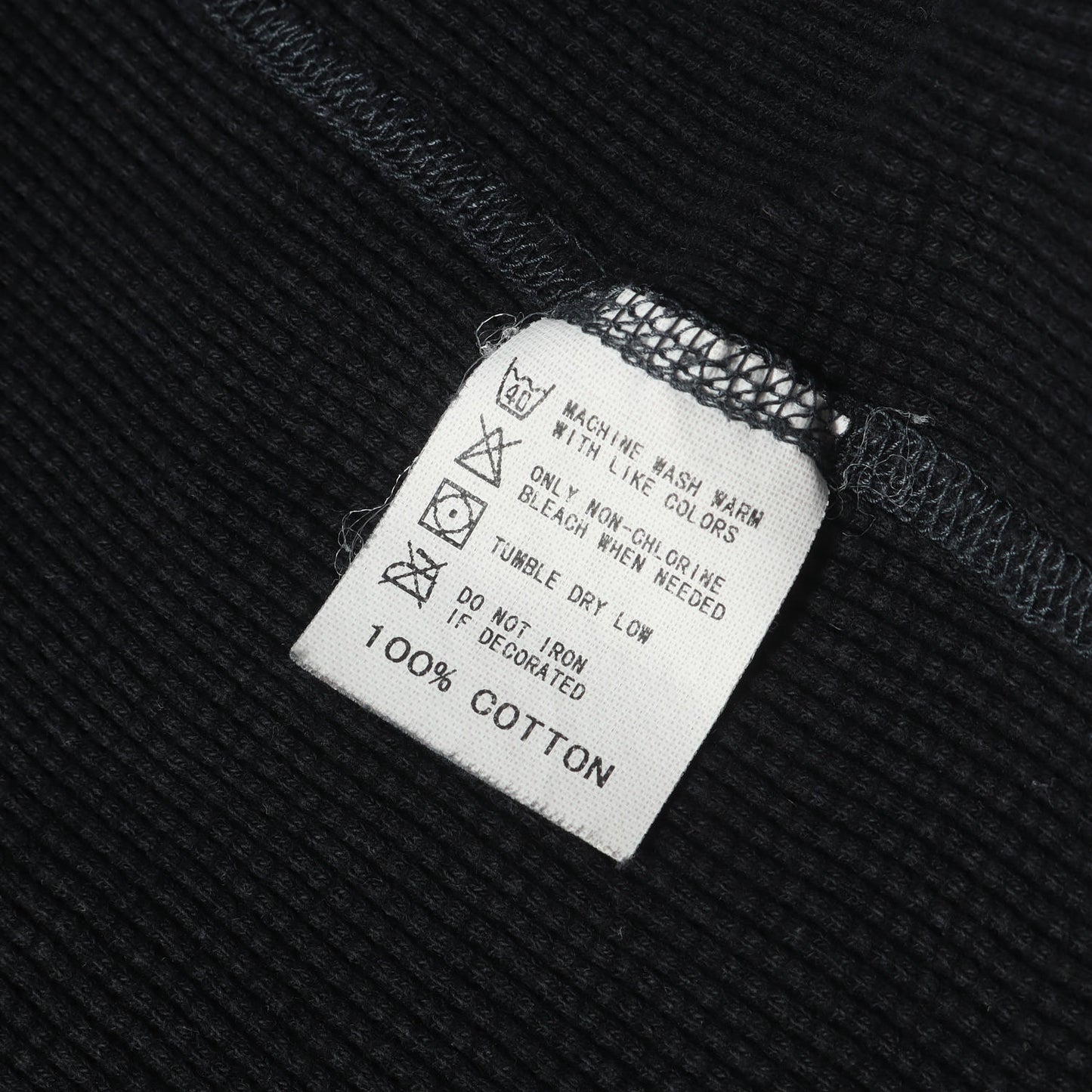 00s GEステッチ エルボーパッチ付き サーマル ロングスリーブ Tシャツ