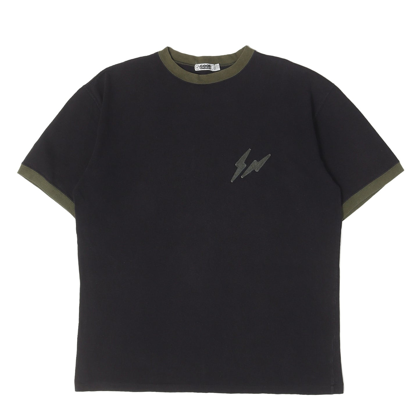 90s ×ELECTRIC COTTAGE アップリケロゴ リンガー Tシャツ(1997年モデル)