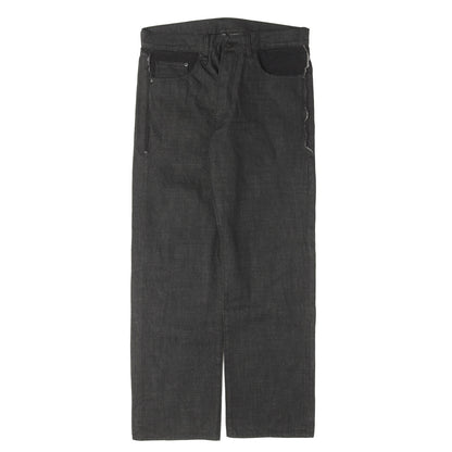 00s スウェット切替し セルビッチ デニムパンツ