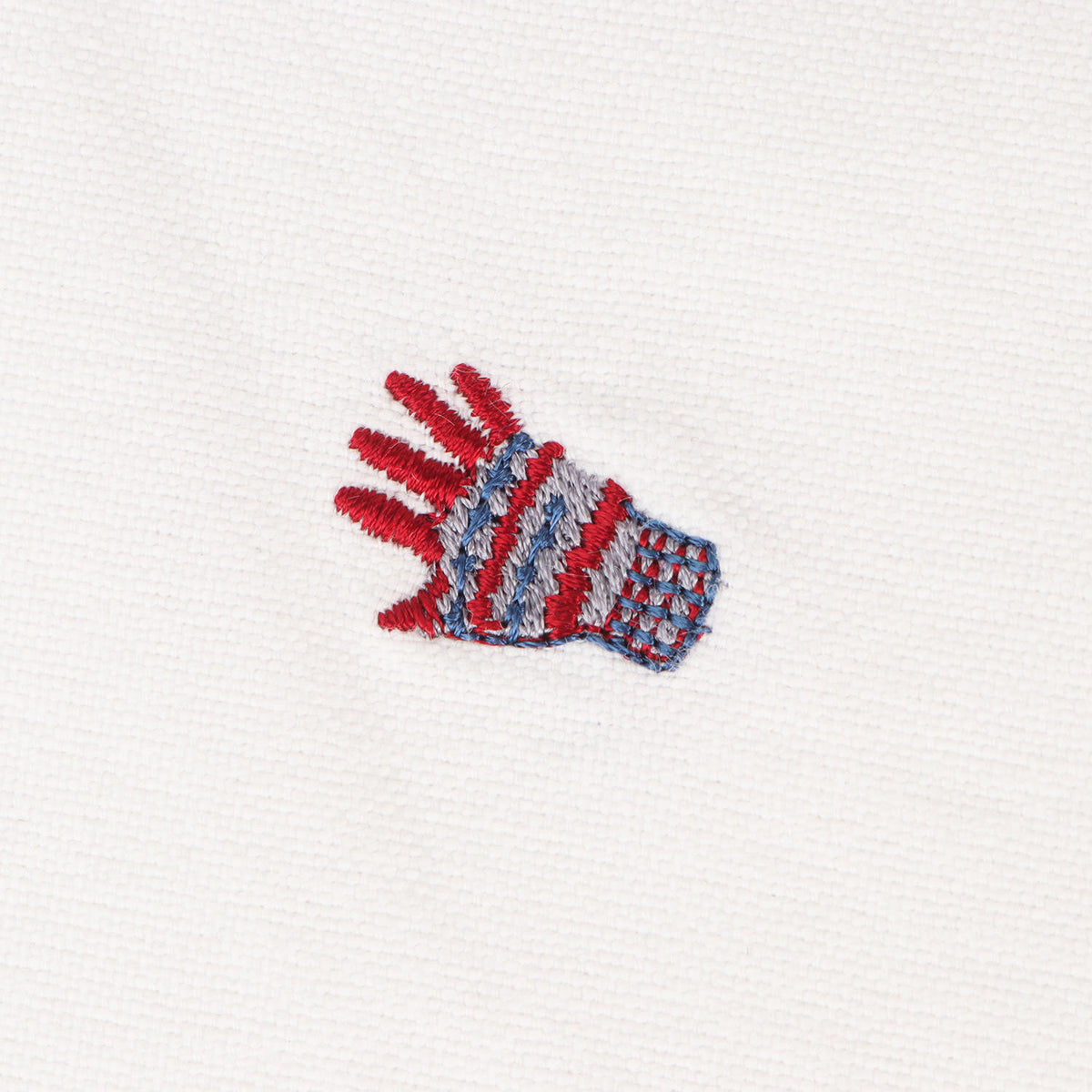 刺繍柄 オックスフォードシャツ