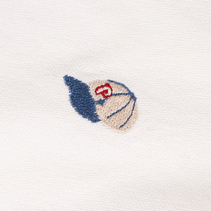 刺繍柄 オックスフォードシャツ