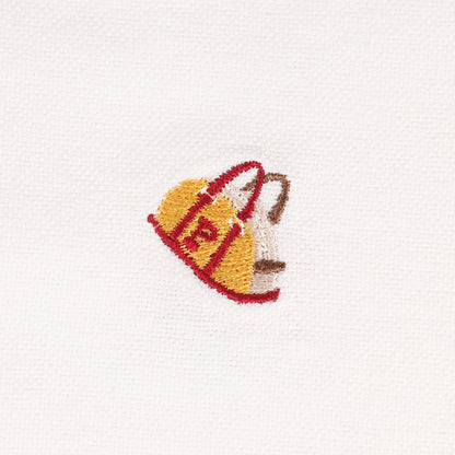刺繍柄 オックスフォードシャツ