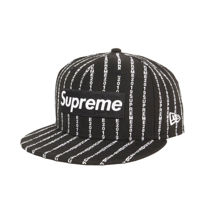 ×NEW ERA ニューエラ テキスト ストライプ BOXロゴ ベースボール キャップ(Text Stripe New Era)