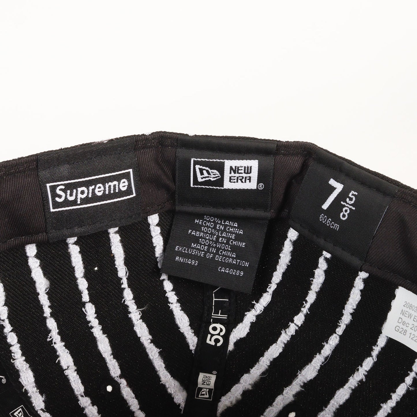 ×NEW ERA ニューエラ テキスト ストライプ BOXロゴ ベースボール キャップ(Text Stripe New Era)