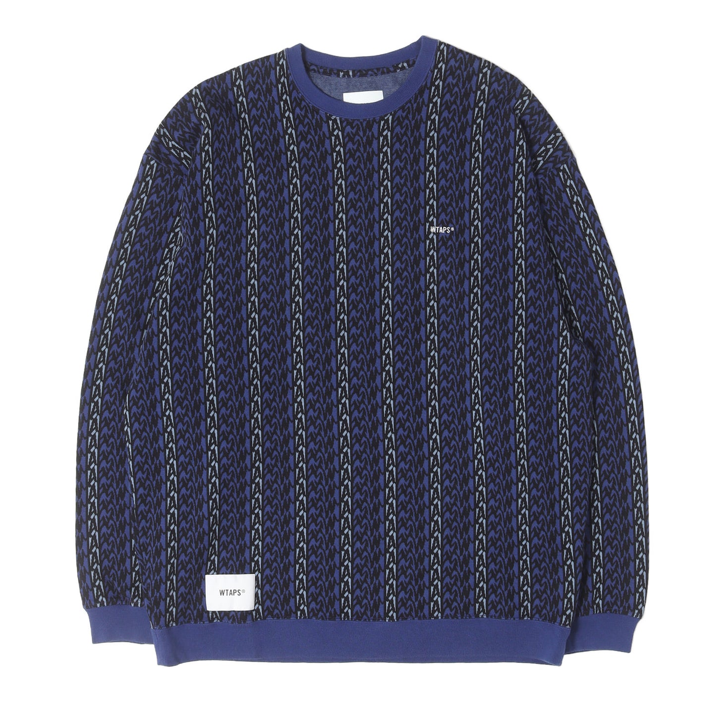 24SS ジャガード総柄 クルーネック スウェット (BDY / LS / COTTON. TEXTILE. SIGN)