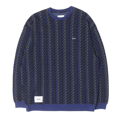 24SS ジャガード総柄 クルーネック スウェット (BDY / LS / COTTON. TEXTILE. SIGN)