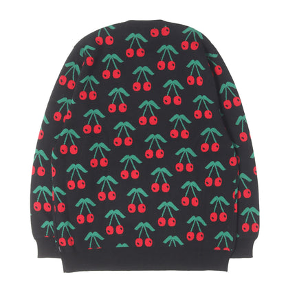 チェリー柄 クルーネック ニット セーター(Cherries Sweater)