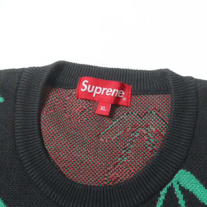 チェリー柄 クルーネック ニット セーター(Cherries Sweater)