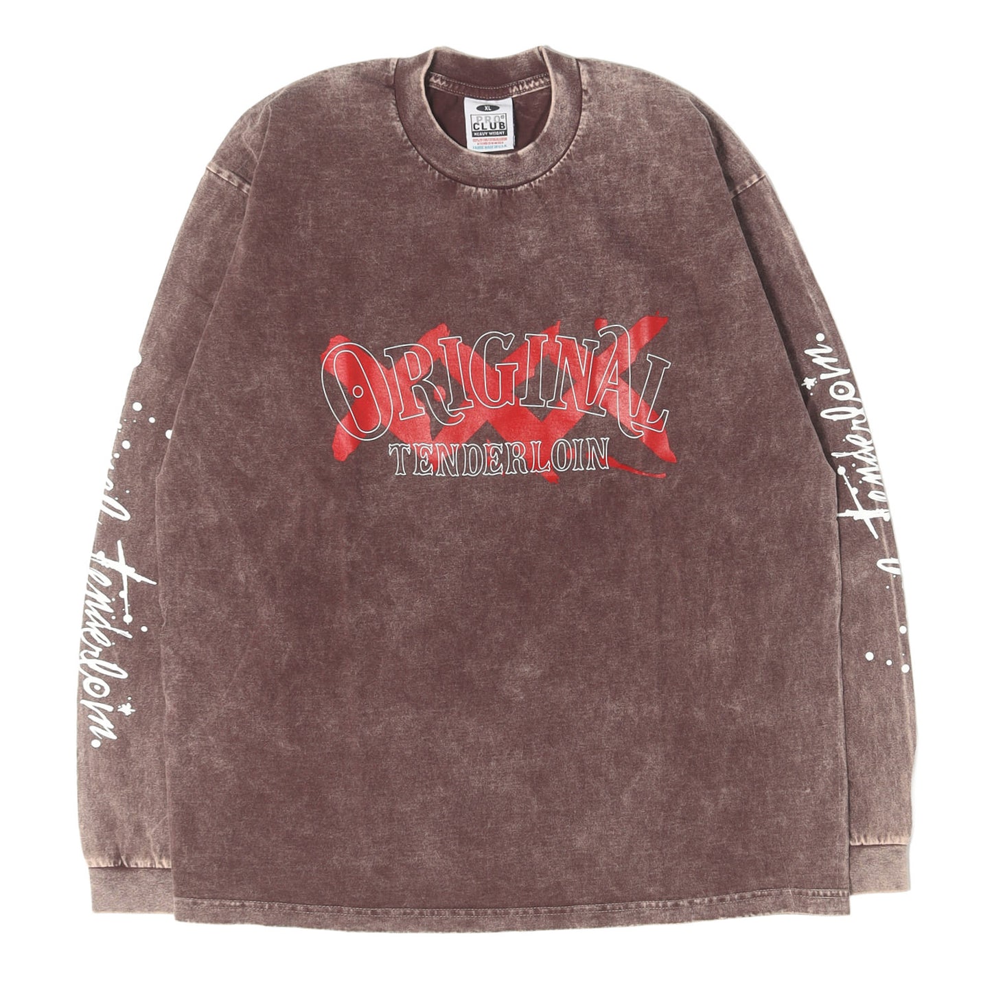 アシッドウォッシュ ロングスリーブ ヘビー Tシャツ(T-TEE L/S ACID WASH XXX)