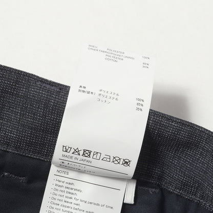 25SS 2タック メランジ ワークパンツ(TRDT1802 / TROUSERS / POLY. MELANGE. TEXTILE)