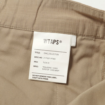 21SS 2タック リップストップ ワークパンツ(TUCK 01 / TROUSERS / COPO.)