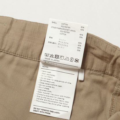 21SS 2タック リップストップ ワークパンツ(TUCK 01 / TROUSERS / COPO.)