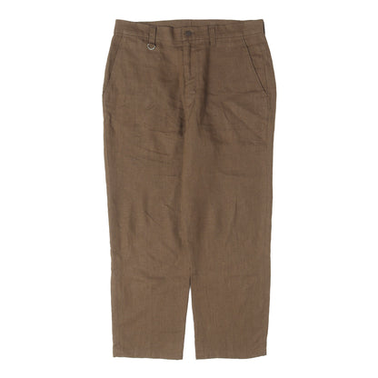 21SS リネン クロップド スラックスパンツ(LINEN HIGH RISE CROPPED SLACKS)