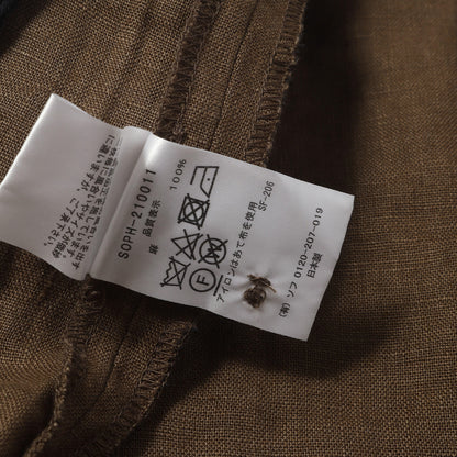21SS リネン クロップド スラックスパンツ(LINEN HIGH RISE CROPPED SLACKS)