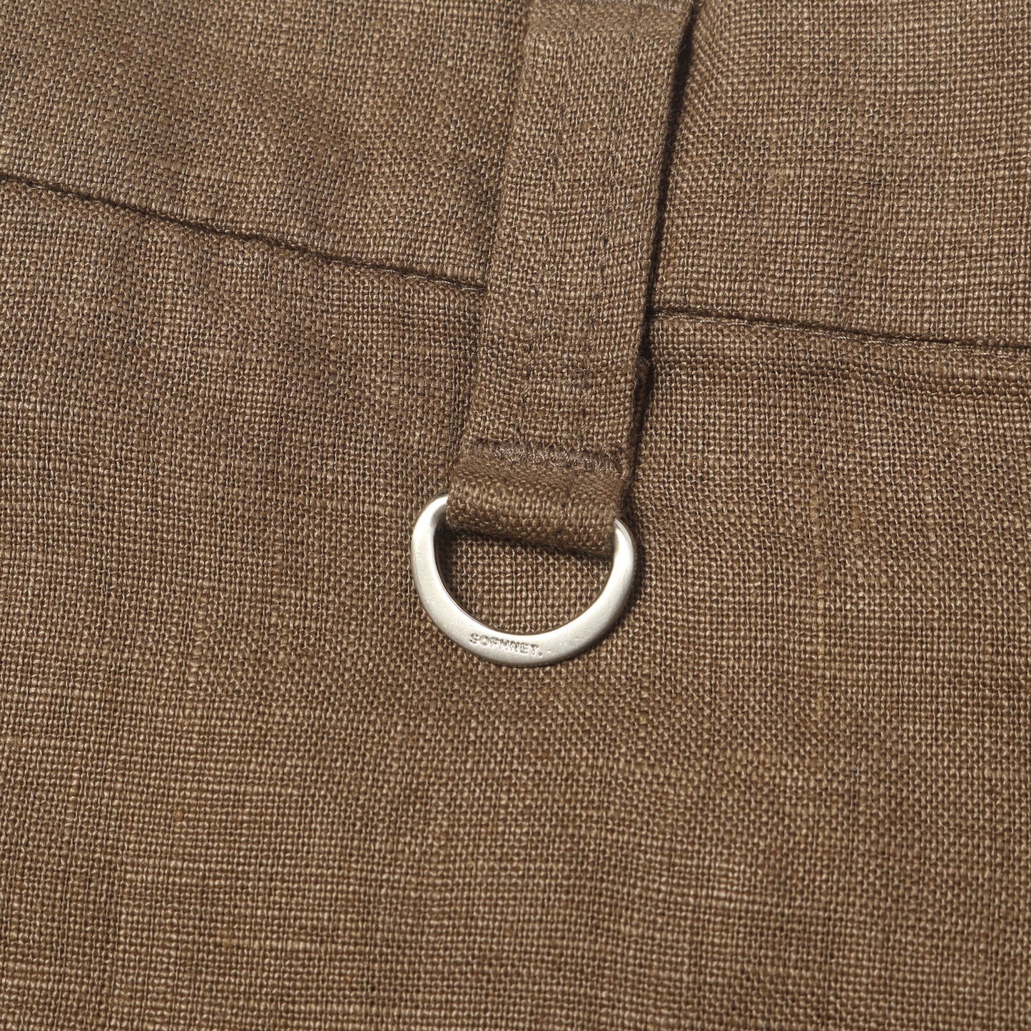 21SS リネン クロップド スラックスパンツ(LINEN HIGH RISE CROPPED SLACKS)