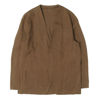 21SS リネンキャンバス ノーカラー ジャケット(LINEN CANVAS NO COLLAR JACKET)