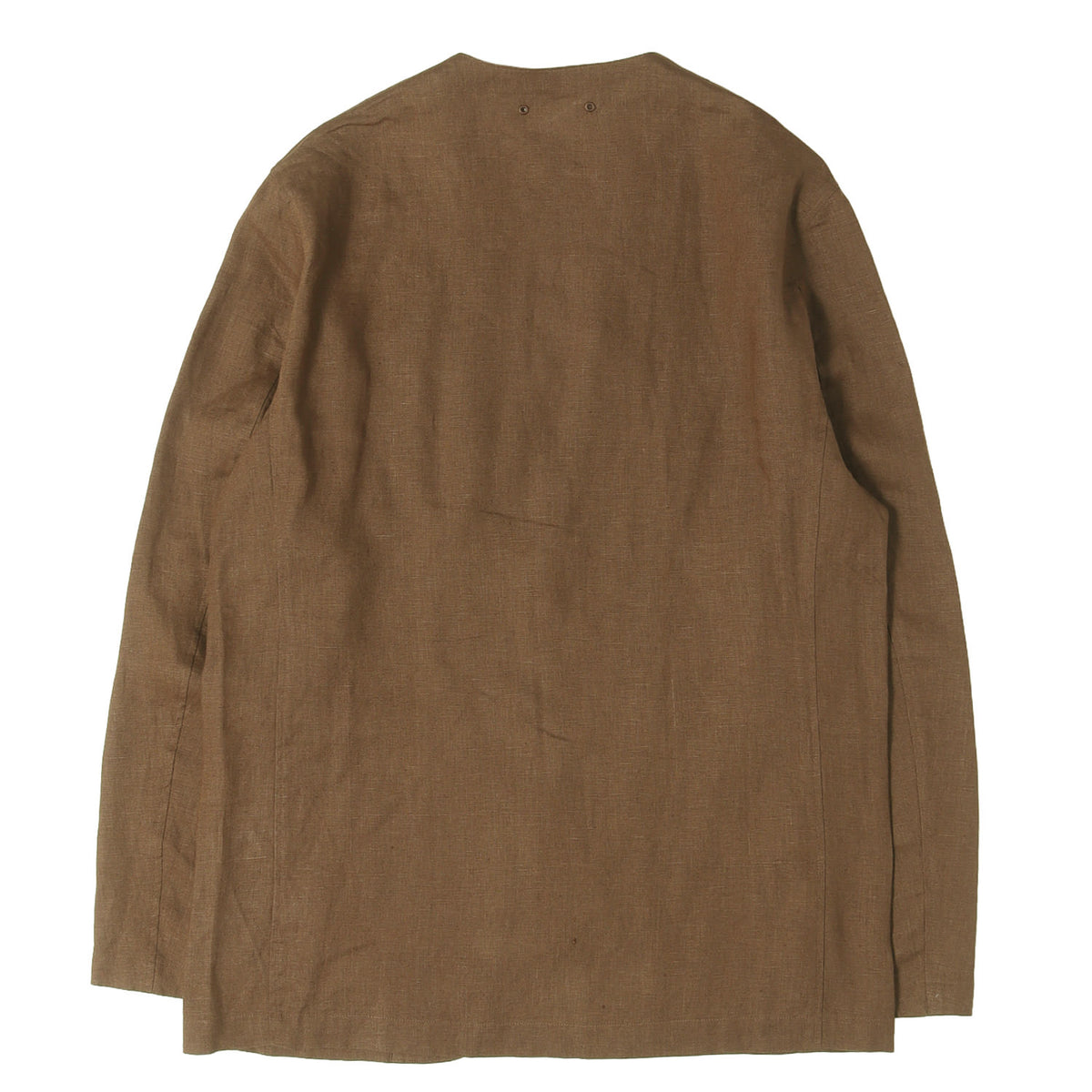 21SS リネンキャンバス ノーカラー ジャケット(LINEN CANVAS NO COLLAR JACKET)
