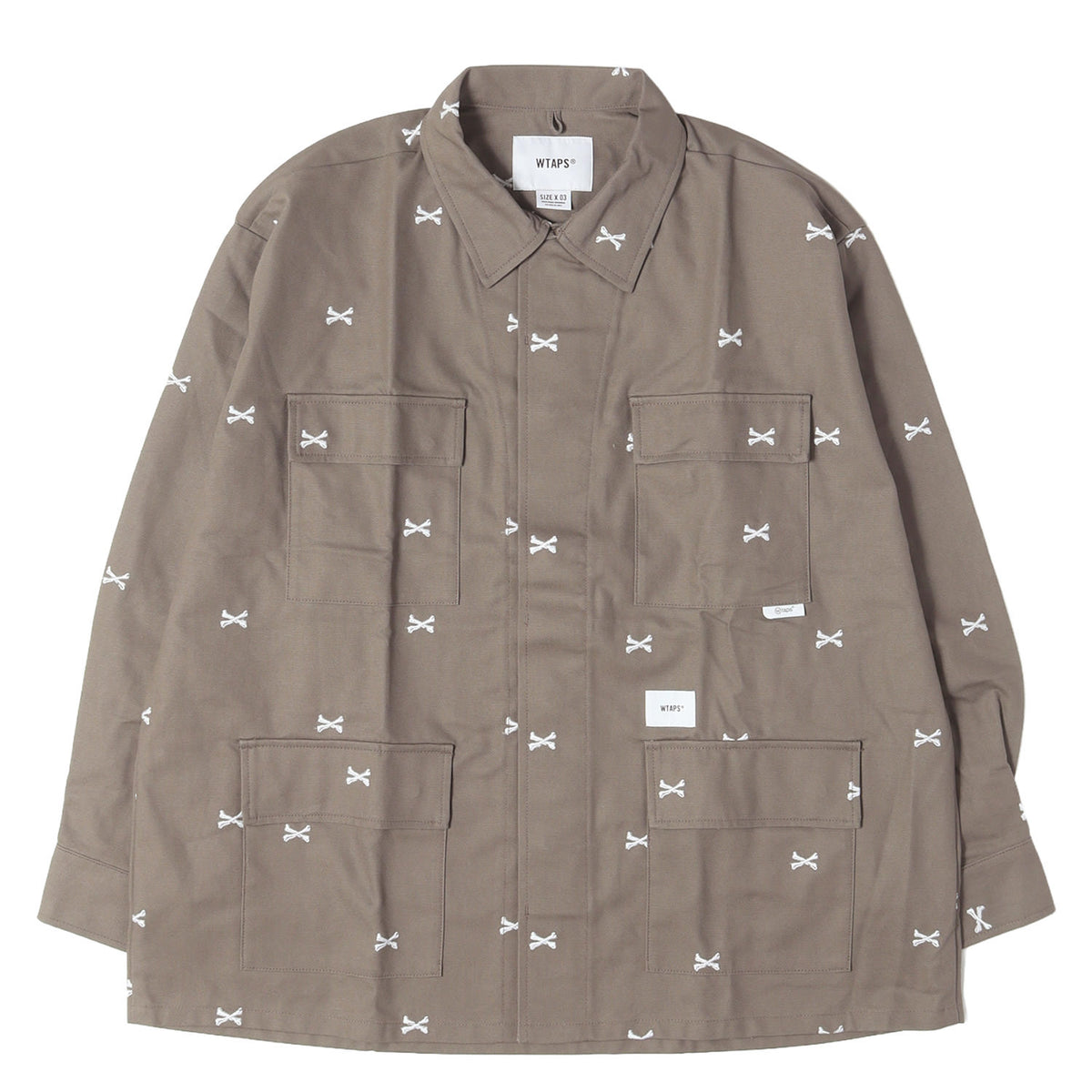 22SS クロスボーン柄 ミリタリー ジャングル シャツジャケット(JUNGLE 01 LS COTTON. OXFORD. TEXTILE)