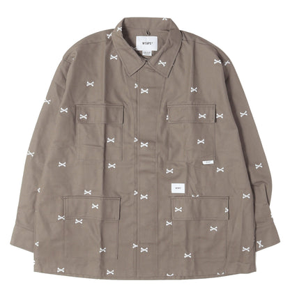 22SS クロスボーン柄 ミリタリー ジャングル シャツジャケット(JUNGLE 01 LS COTTON. OXFORD. TEXTILE)