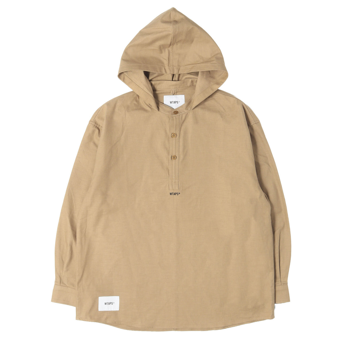 21AW フード付き コットンサージ プルオーバー シャツ(FALCONER / LS)