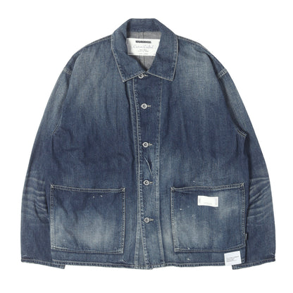 25SS ウォッシュド デニム カバーオール ジャケット(WASHED LW DENIM COVERALL JACKET)