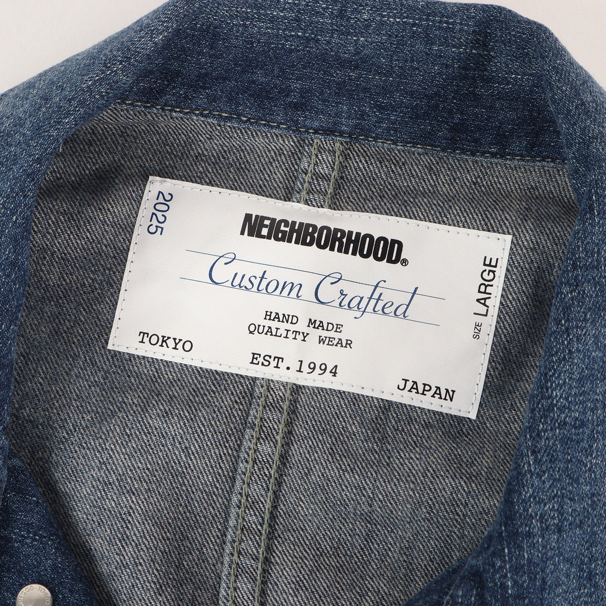 25SS ウォッシュド デニム カバーオール ジャケット(WASHED LW DENIM COVERALL JACKET)
