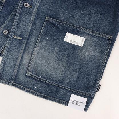 25SS ウォッシュド デニム カバーオール ジャケット(WASHED LW DENIM COVERALL JACKET)