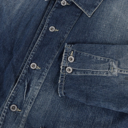 25SS ウォッシュド デニム カバーオール ジャケット(WASHED LW DENIM COVERALL JACKET)