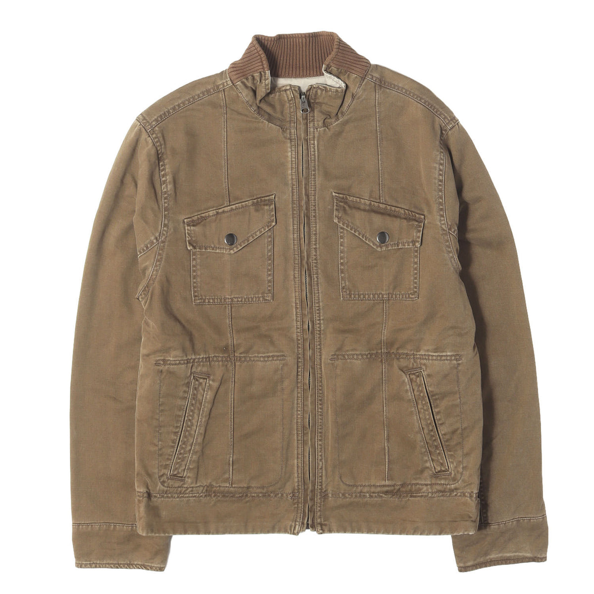 00s OLD GAP ウォッシュ加工 リバーシブル コットンツイル ジップ ジャケット