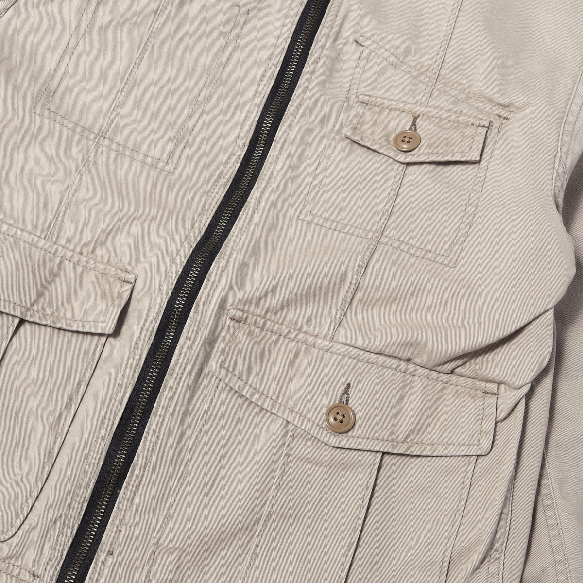 00s OLD GAP ウォッシュ加工 リバーシブル コットンツイル ジップ ジャケット