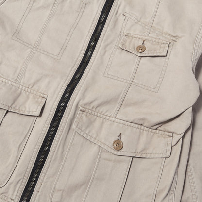 00s OLD GAP ウォッシュ加工 リバーシブル コットンツイル ジップ ジャケット