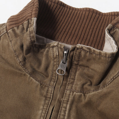 00s OLD GAP ウォッシュ加工 リバーシブル コットンツイル ジップ ジャケット